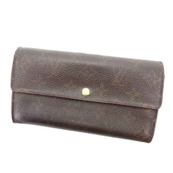 Louis Vuitton Wallet Purse Long Wallet Monogram Brown Woman Authentic - Picture 1 of 11